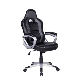 Cadeira Gamer em Couro PU Preta e Cinza EA-274