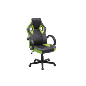 Cadeira Gamer em Couro PU Preta e Verde EA-276