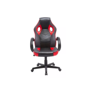 Cadeira Gamer em Couro PU Preta e Vermelha EA-277